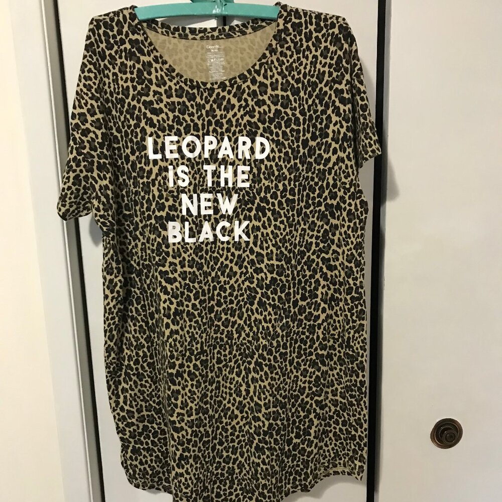 George Ladies Animal Print Night Leisure Shirt Size Extra Large
